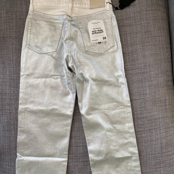 Rag & bone Harlow Mid-rise Straight Jeans - Picture 1 of 6